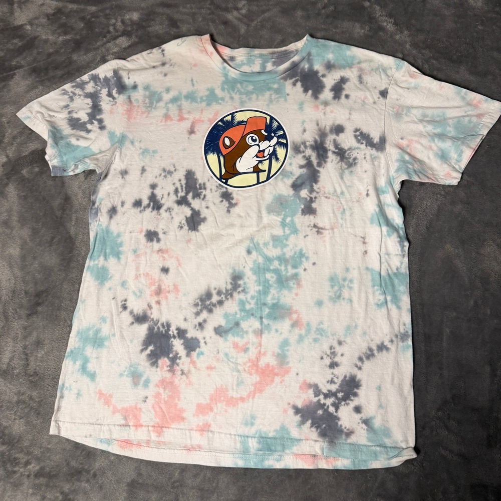 Buc-ee's Tie Dye Graphic T-Shirt SZ Large Gone to Buc-ee's Beach Surf Truck